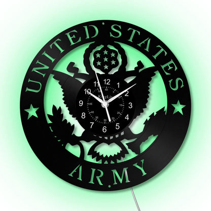 LED Vinyl Wall Clock |  United States Army | 12'' | 0276WPB