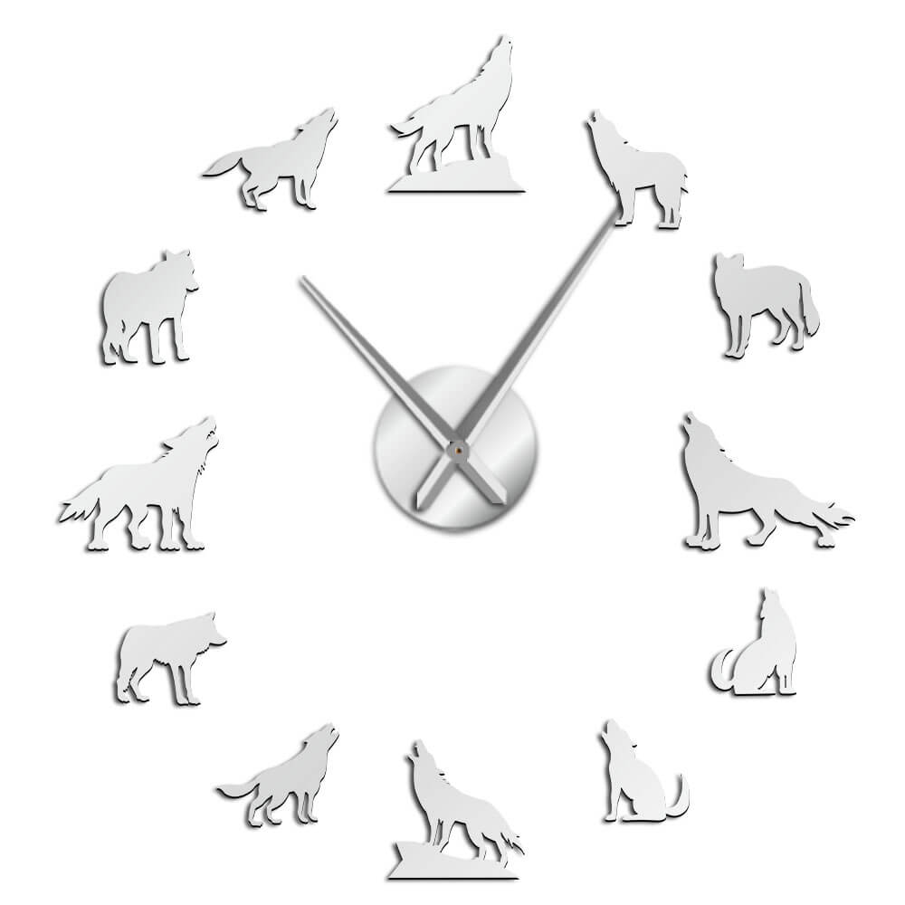 DIY Wall Clock  | Wolf | 19'' - 37'' | AWC018