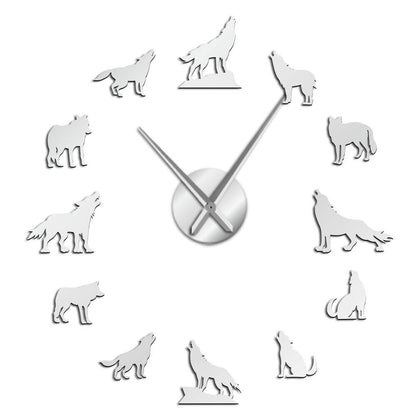 DIY Wall Clock  | Wolf | 19'' - 37'' | AWC018