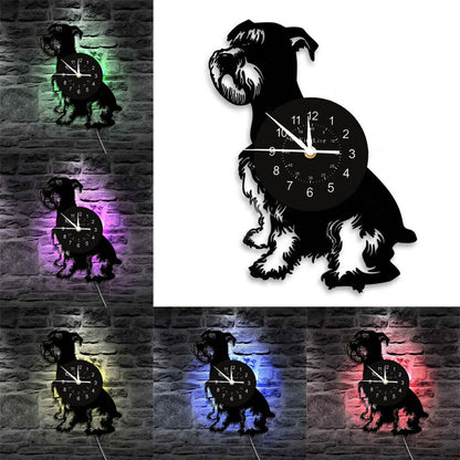 Dog Led Vinyl Record Wall Clock