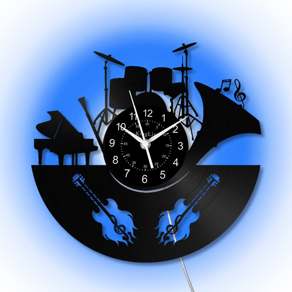 LED Vinyl Wall Clock | Band Music | 12'' | 0213WPB