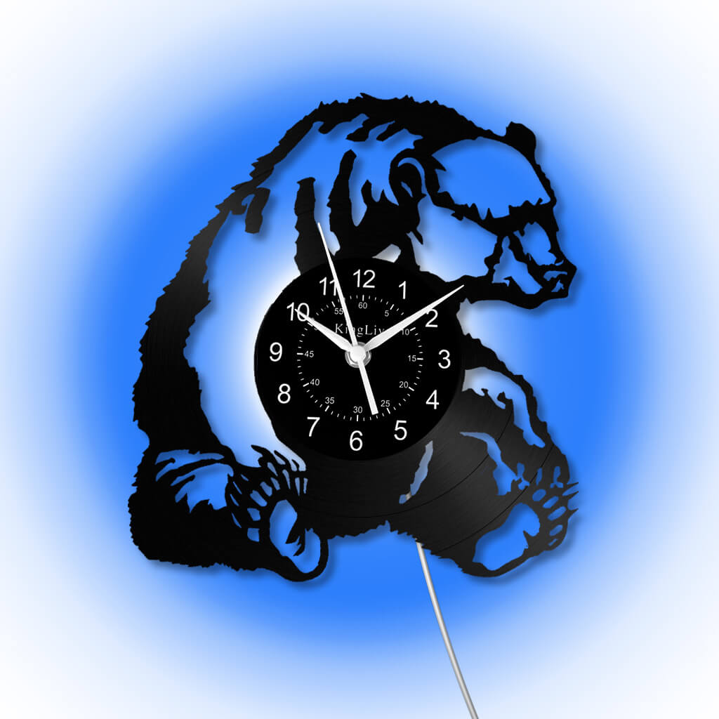 LED Vinyl Wall Clock | Bear | 12'' | 0294WPB