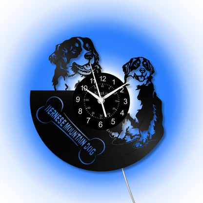 LED Vinyl Wall Clock | Bernese Mountain Dog | 12'' | 0143WPB