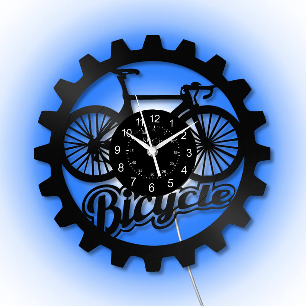 LED Vinyl Wall Clock | Bicycle | 12'' | 0258WPB