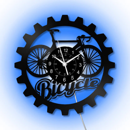 LED Vinyl Wall Clock | Bicycle | 12'' | 0258WPB