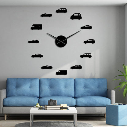 DIY Wall Clock  | Cars | 19'' - 37'' | AWC013