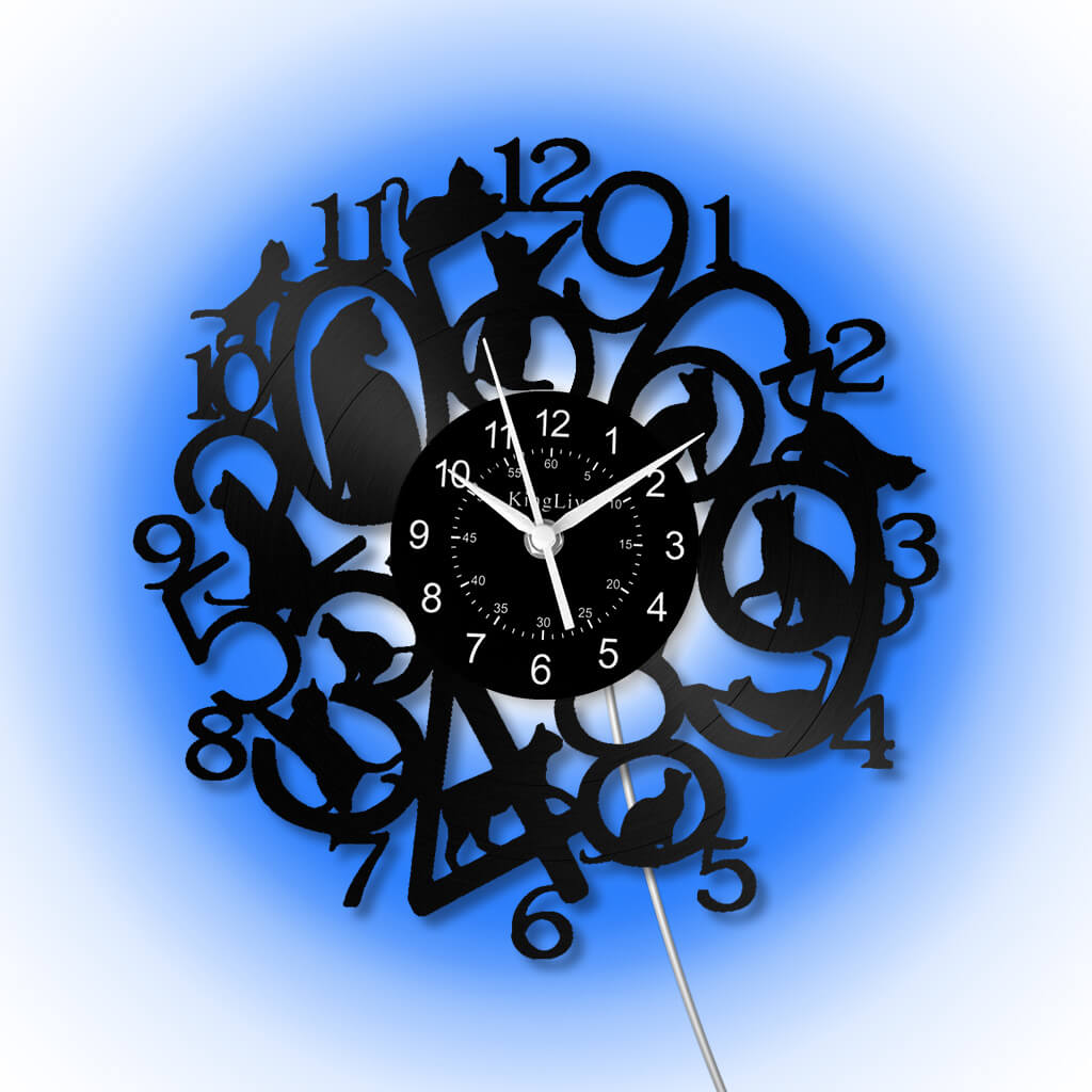Vinyl Wall Clock | Cat | 12''