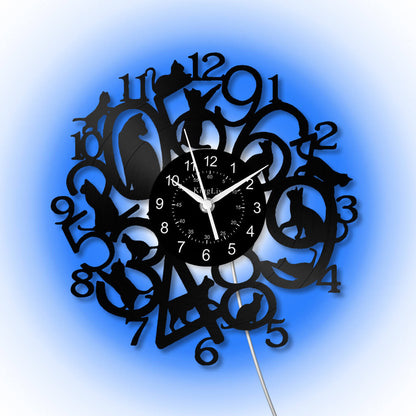 Vinyl Wall Clock | Cat | 12''