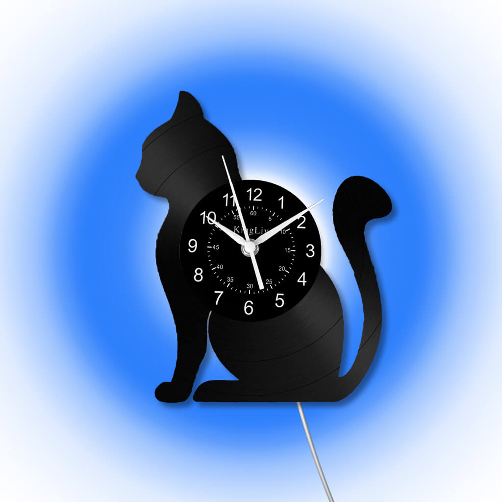 Vinyl Wall Clock | Cat | 12''