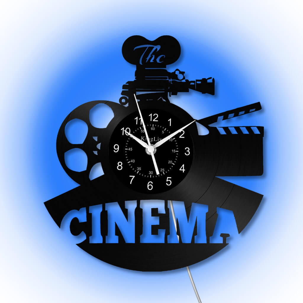 LED Vinyl Wall Clock | Cinema | 12'' | 0237WPB