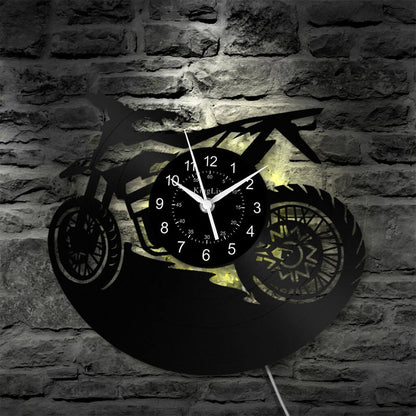 LED Vinyl Wall Clock | Dirt Bike | 12'' | 0217WPB