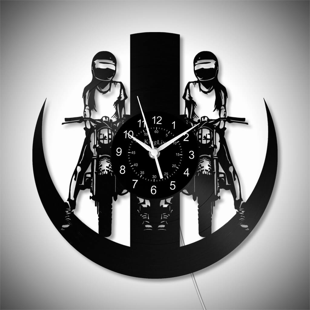 LED Vinyl Wall Clock | Dirt Bike Motocross | 12'' | 0327WPB