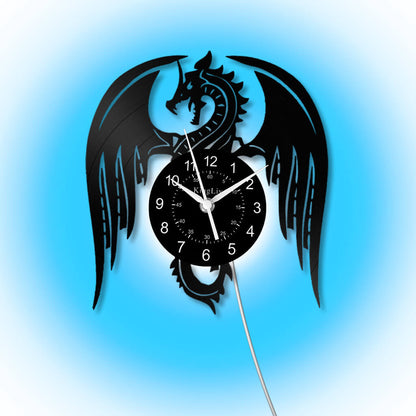 LED Vinyl Wall Clock | Dragon | 12''