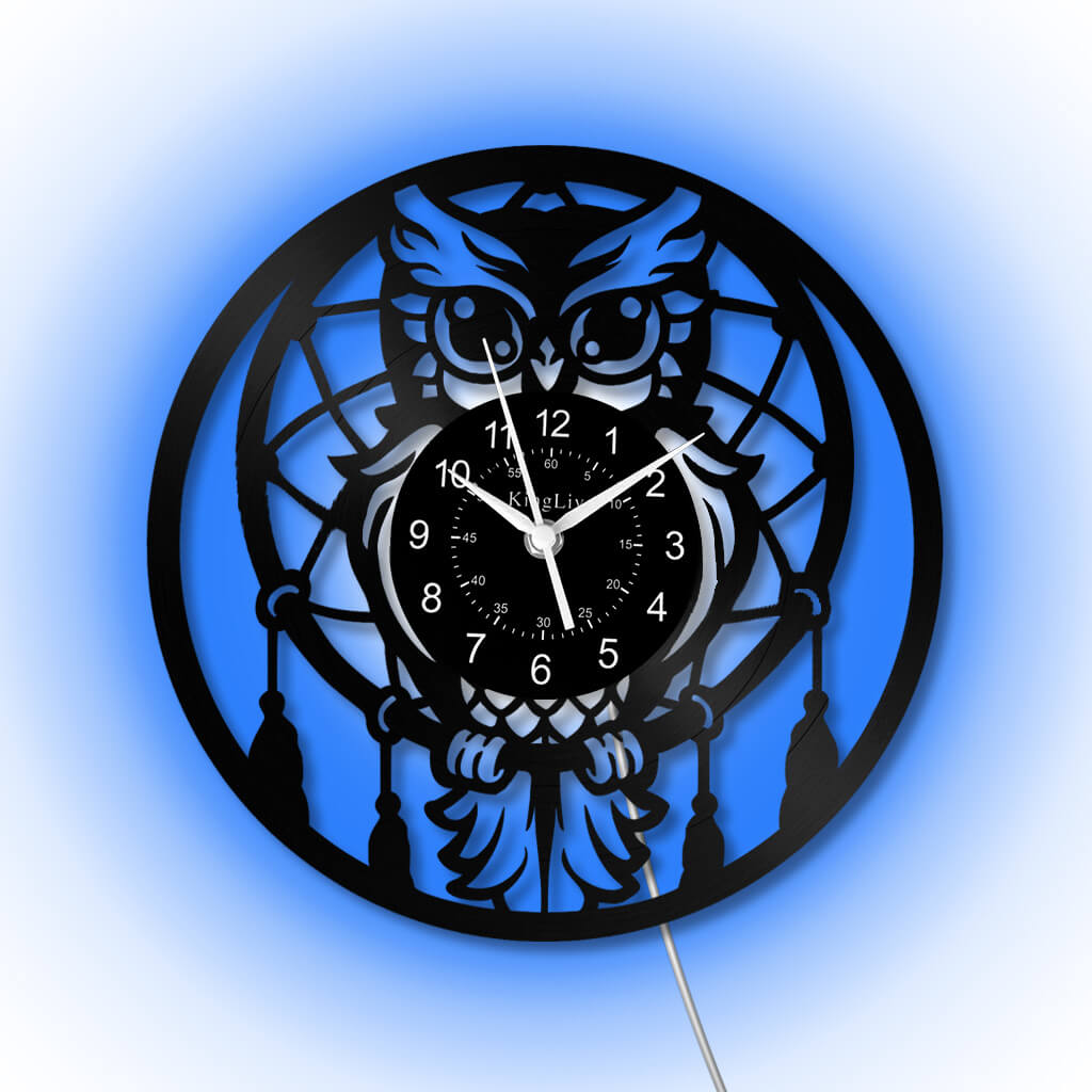 LED Vinyl Wall Clock | Owl