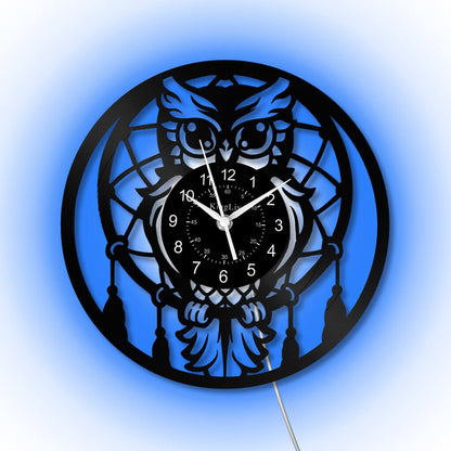 LED Vinyl Wall Clock | Owl