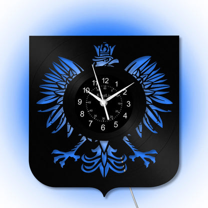 LED Vinyl Wall Clock | Poland The Coat of Arms Eagle | 0204WPBN