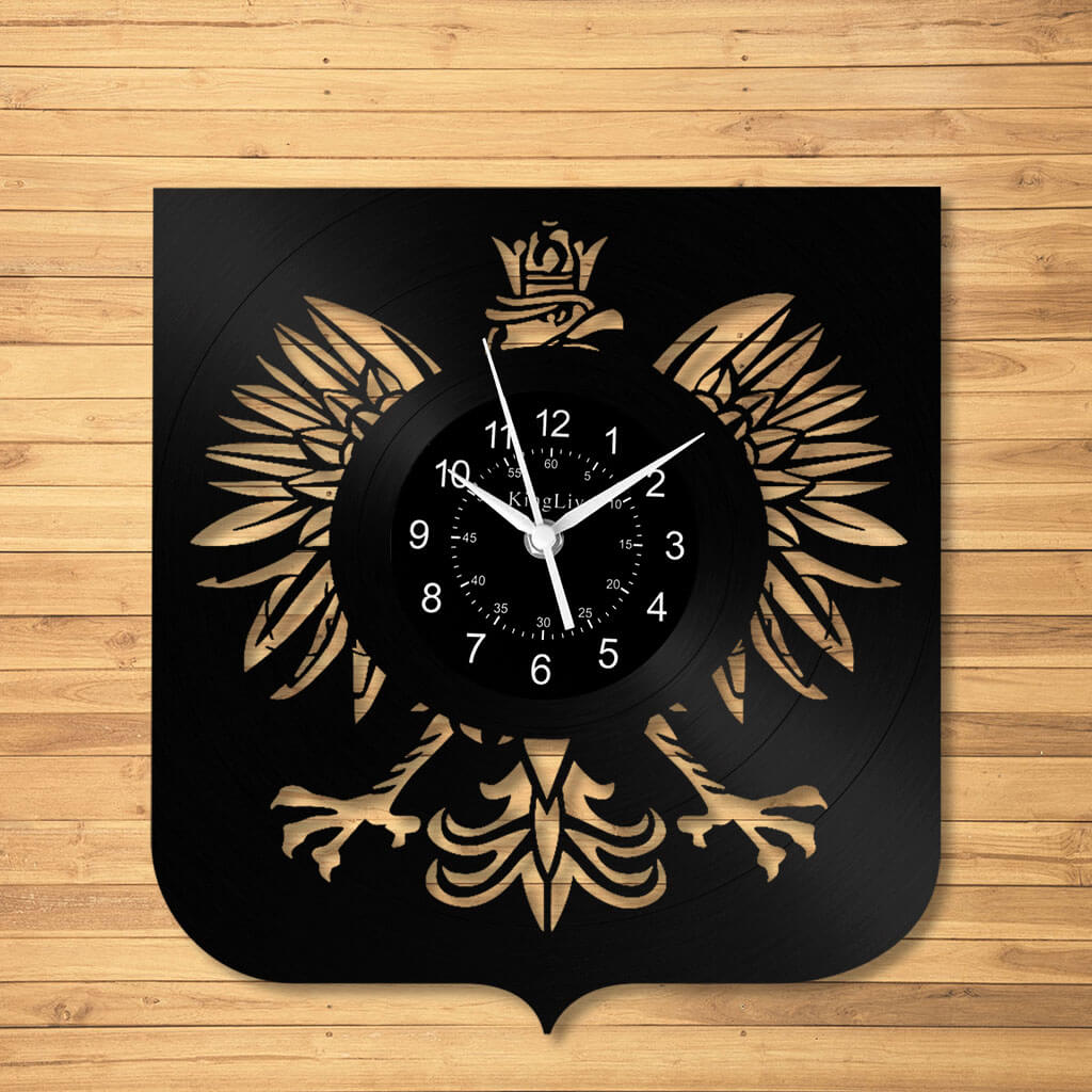 LED Vinyl Wall Clock | Poland The Coat of Arms Eagle | 0204WPBN