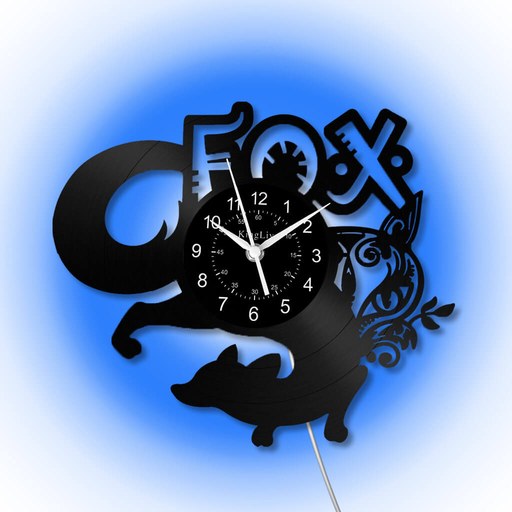 LED Vinyl Wall Clock | Fox | 0116WPB