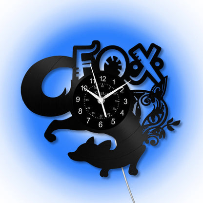 LED Vinyl Wall Clock | Fox | 0116WPB