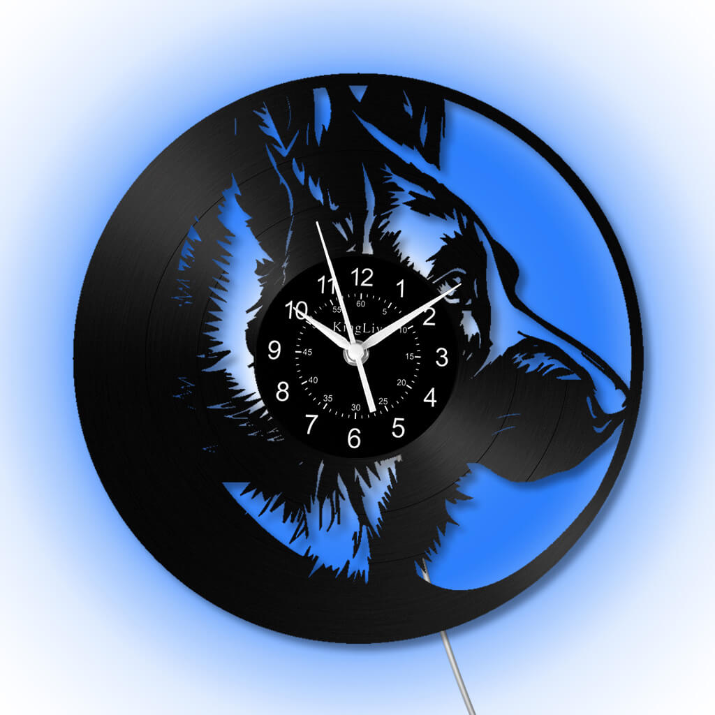 LED Vinyl Wall Clock | German Shepherd Dog | 12'' | 0240WPB