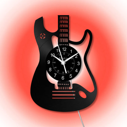 LED Vinyl Wall Clock | Guitar | 12'' | 0027WPB2