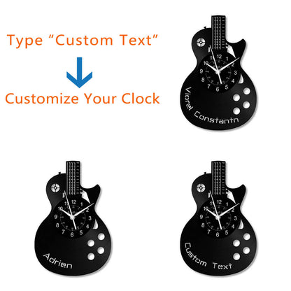 LED Vinyl Wall Clock | Guitar | 12'' | 0027WPB2