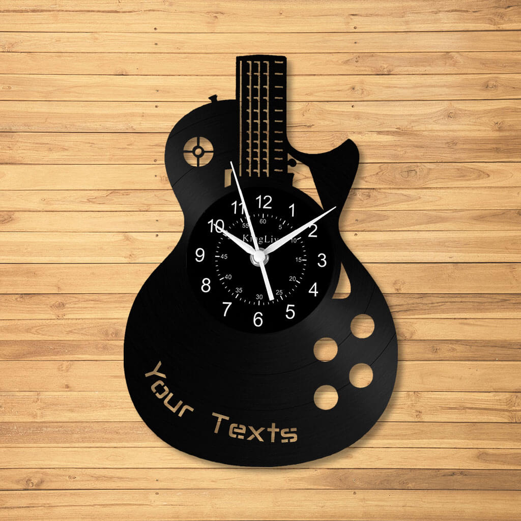 LED Vinyl Wall Clock | Guitar Custom | 12'' | 0264WPB