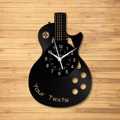 LED Vinyl Wall Clock | Guitar Custom | 12'' | 0264WPB