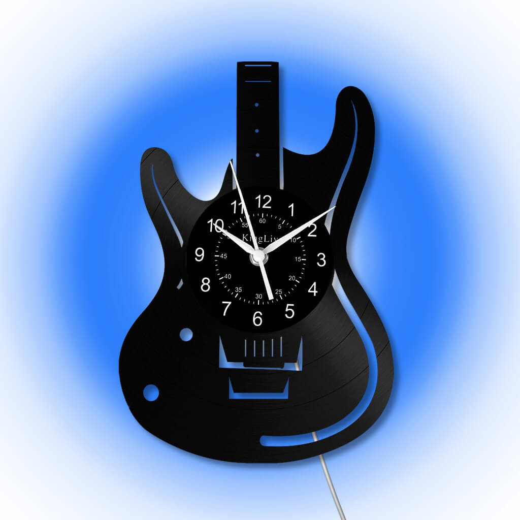 LED Vinyl Wall Clock | Guitar | 12'' | 0027WPB2