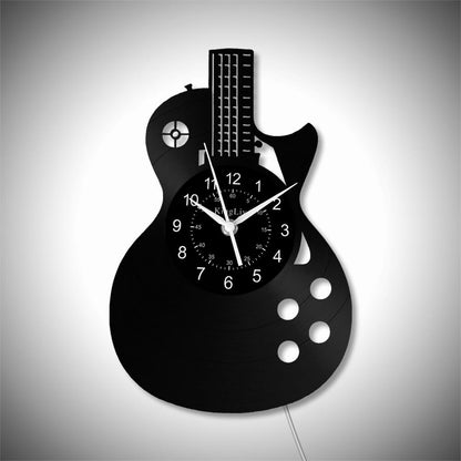 LED Vinyl Wall Clock | Guitar Music | 12''