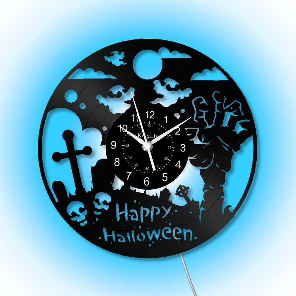 LED Vinyl Wall Clock | Halloween | 12''