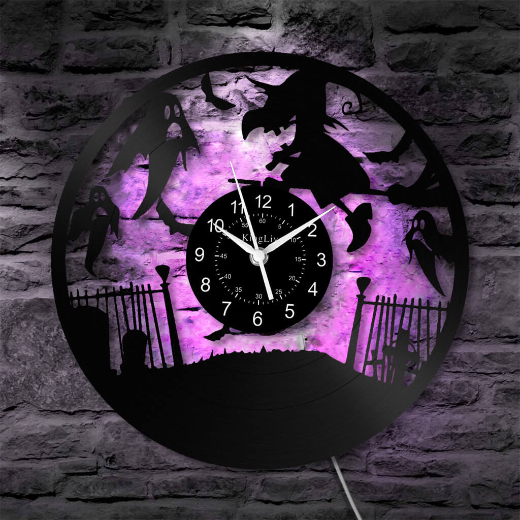 LED Vinyl Wall Clock | Halloween | 12''