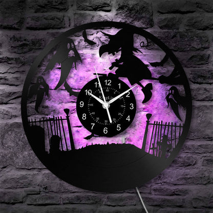 LED Vinyl Wall Clock | Halloween | 12''