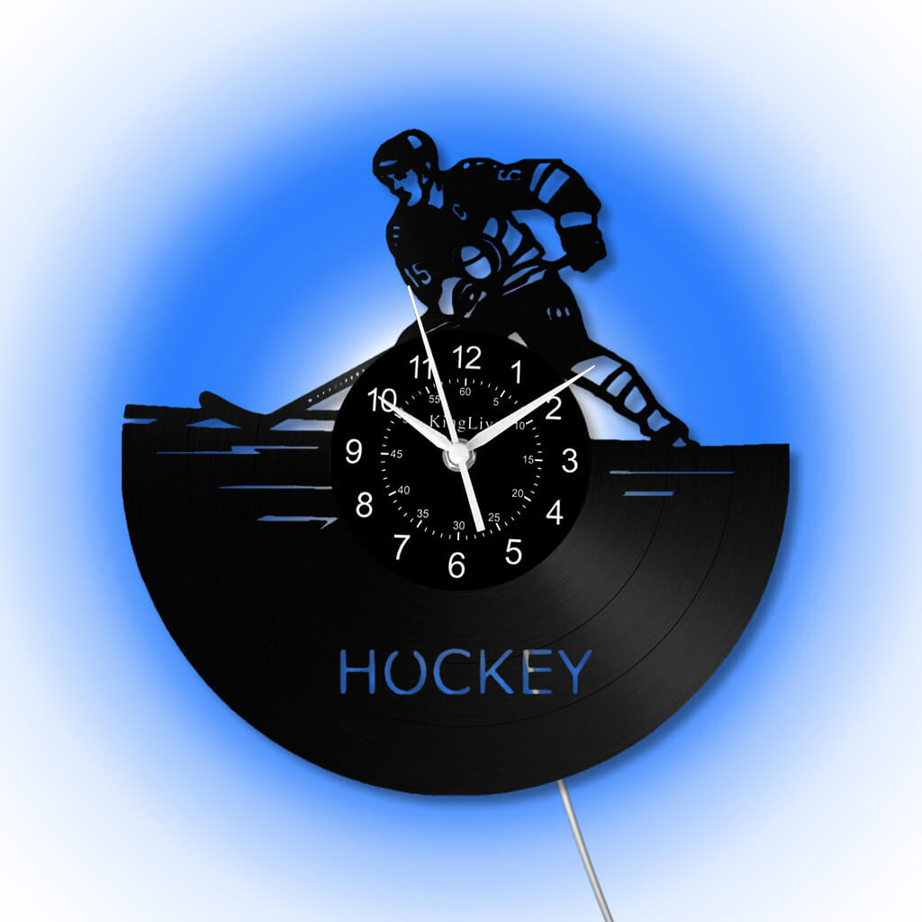 LED Vinyl Wall Clock | Hockey | 12''