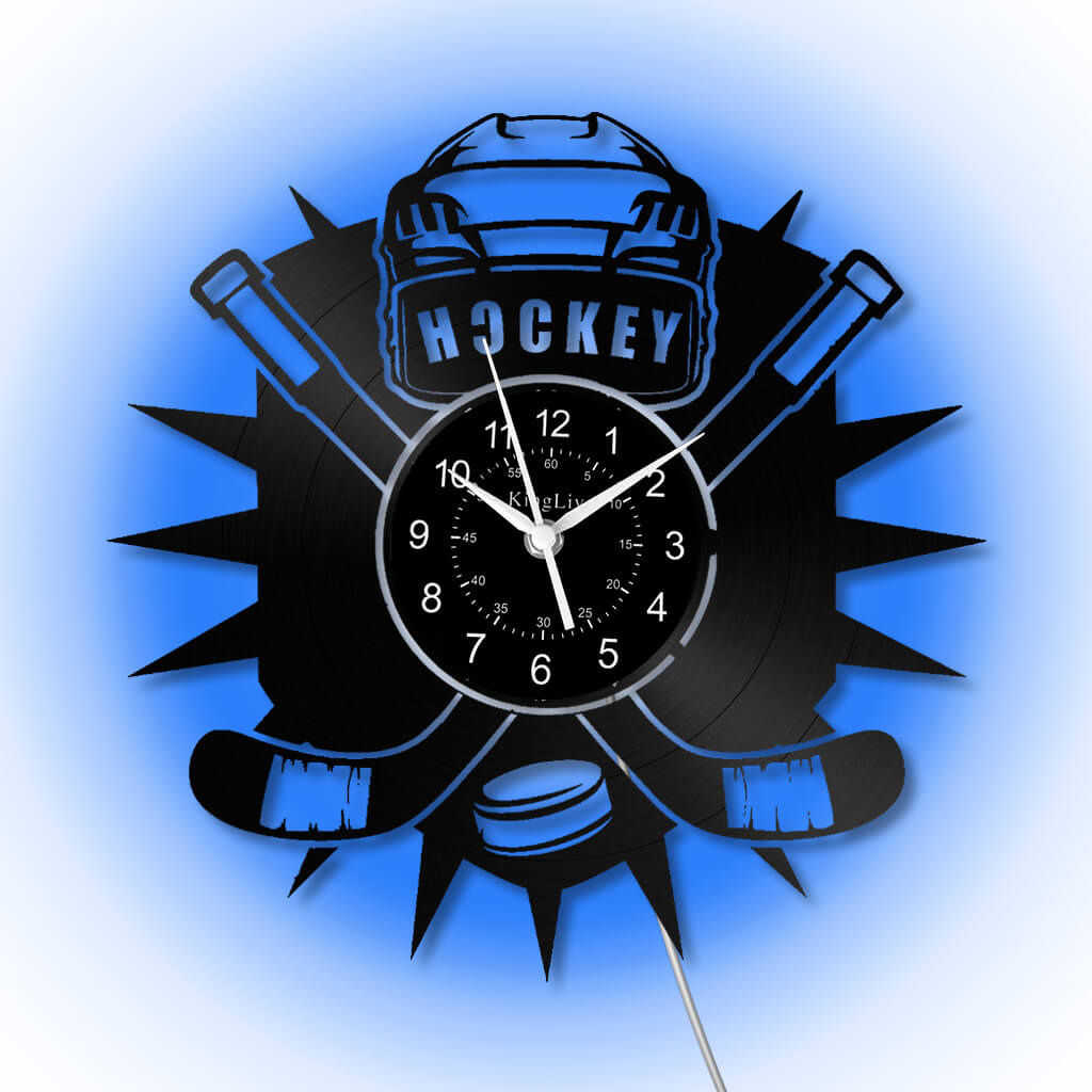 LED Vinyl Wall Clock | Hockey | 12''