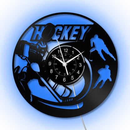 LED Vinyl Wall Clock | Hockey | 12''