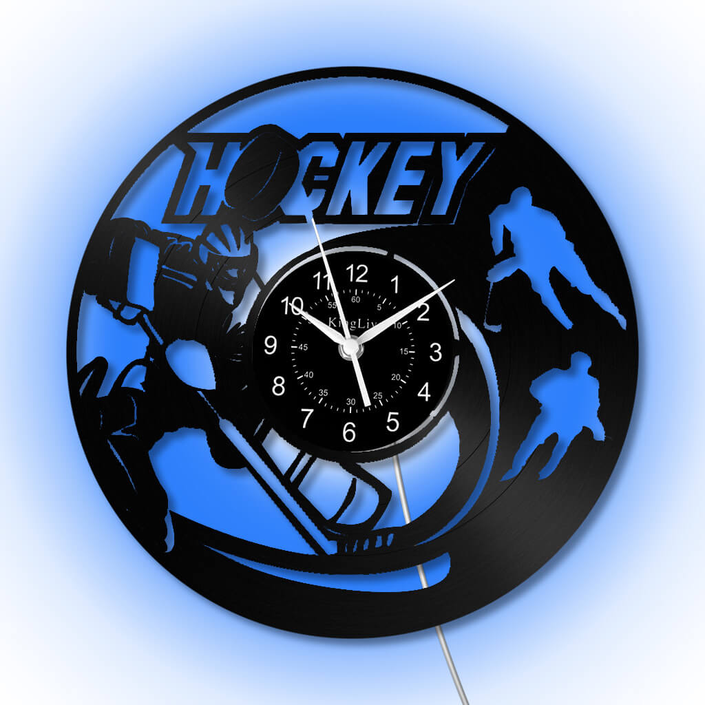 LED Vinyl Wall Clock | Hockey | 12''
