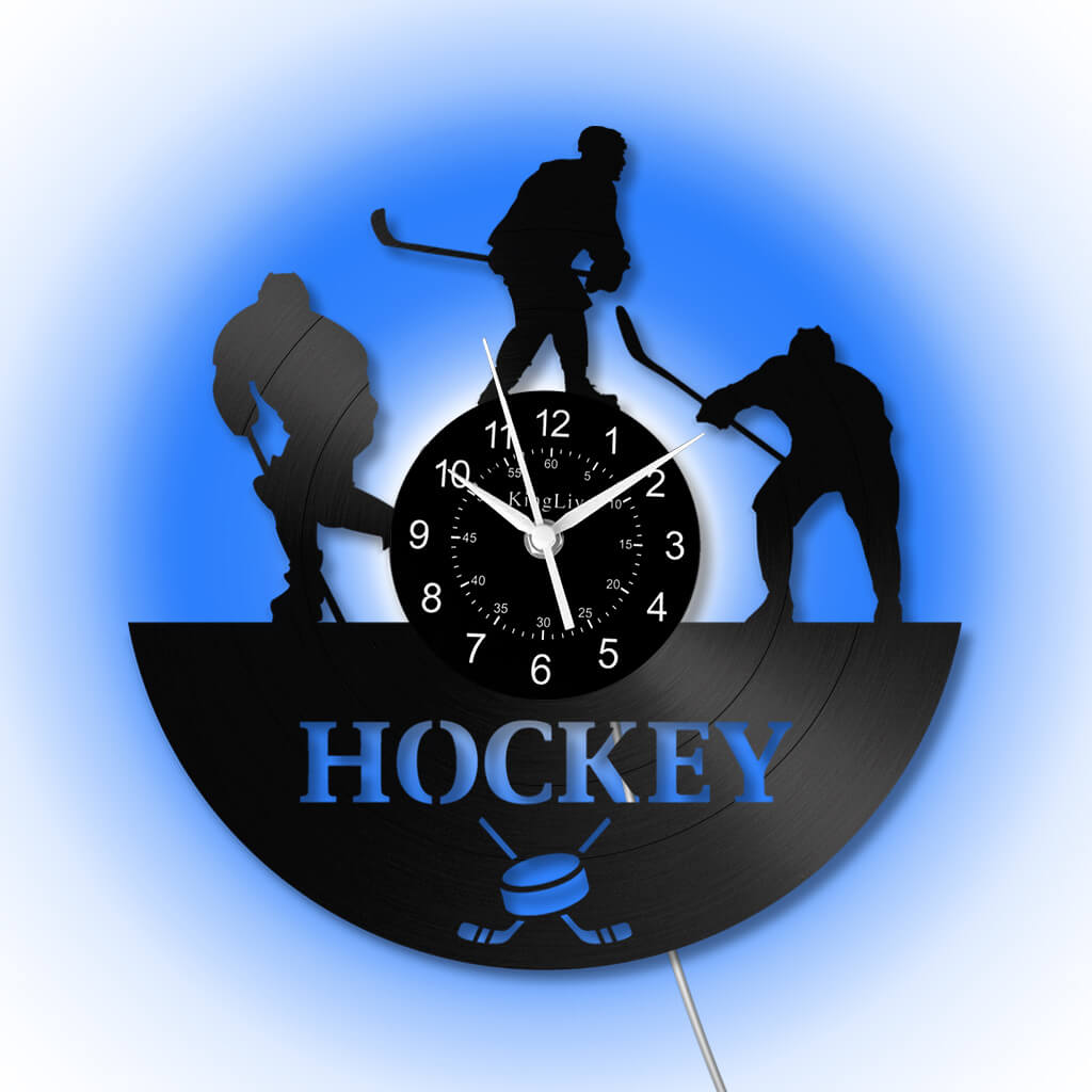 LED Vinyl Wall Clock | Hockey | 12''