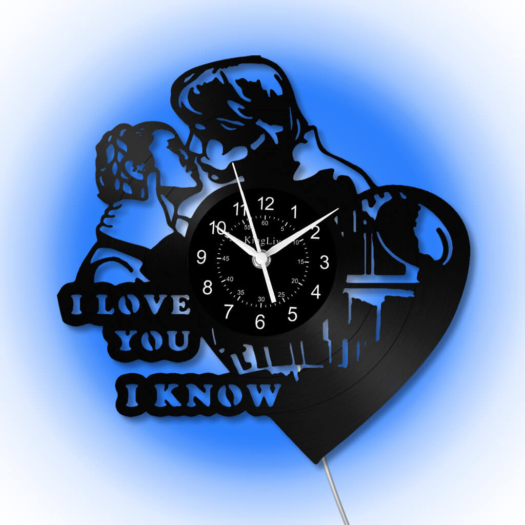 LED Vinyl Wall Clock | I Love You | 12'' | 0218WPB