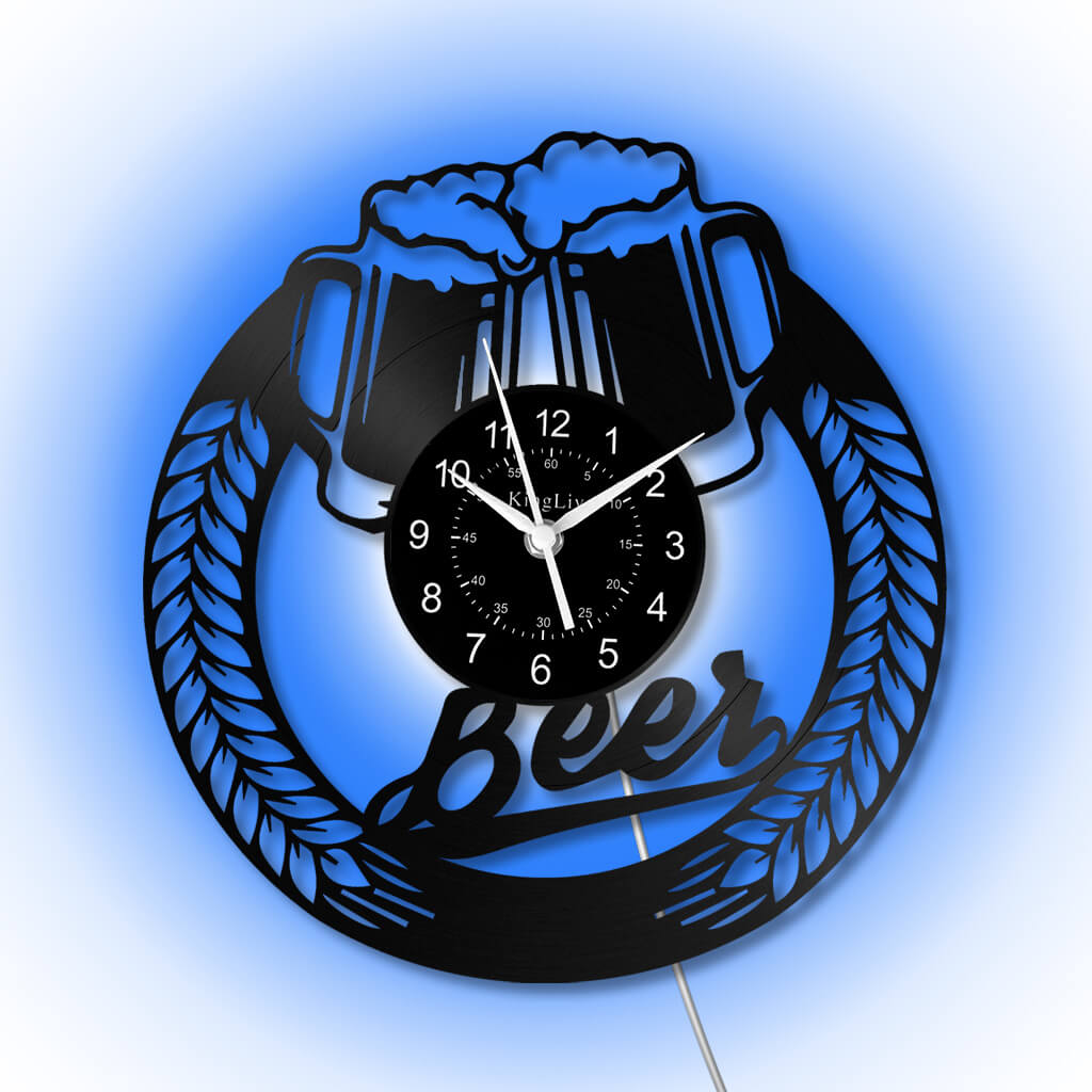 LED Vinyl Wall Clock | Beer | 12'' | 0238WPB