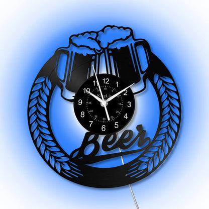 LED Vinyl Wall Clock | Beer | 12'' | 0238WPB