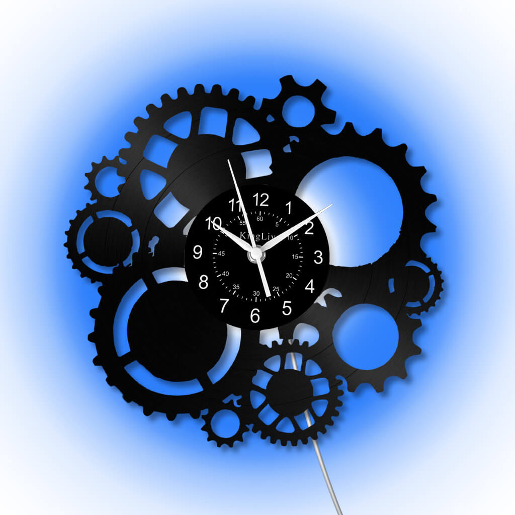 LED Vinyl Wall Clock | Steampunk | 12'' | 0022WPB