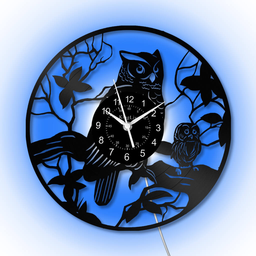 LED Vinyl Wall Clock | Owl