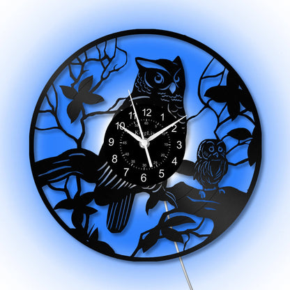 LED Vinyl Wall Clock | Owl
