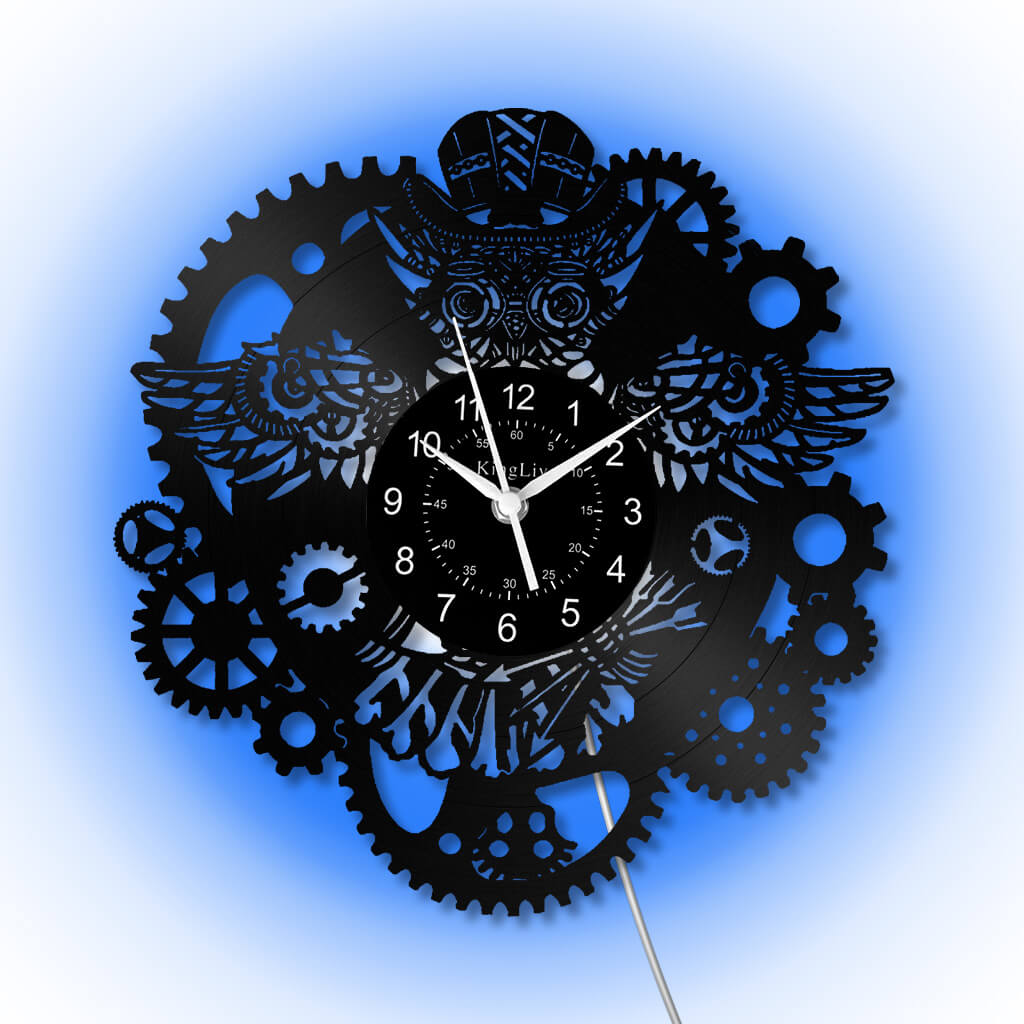 LED Vinyl Wall Clock | Owl