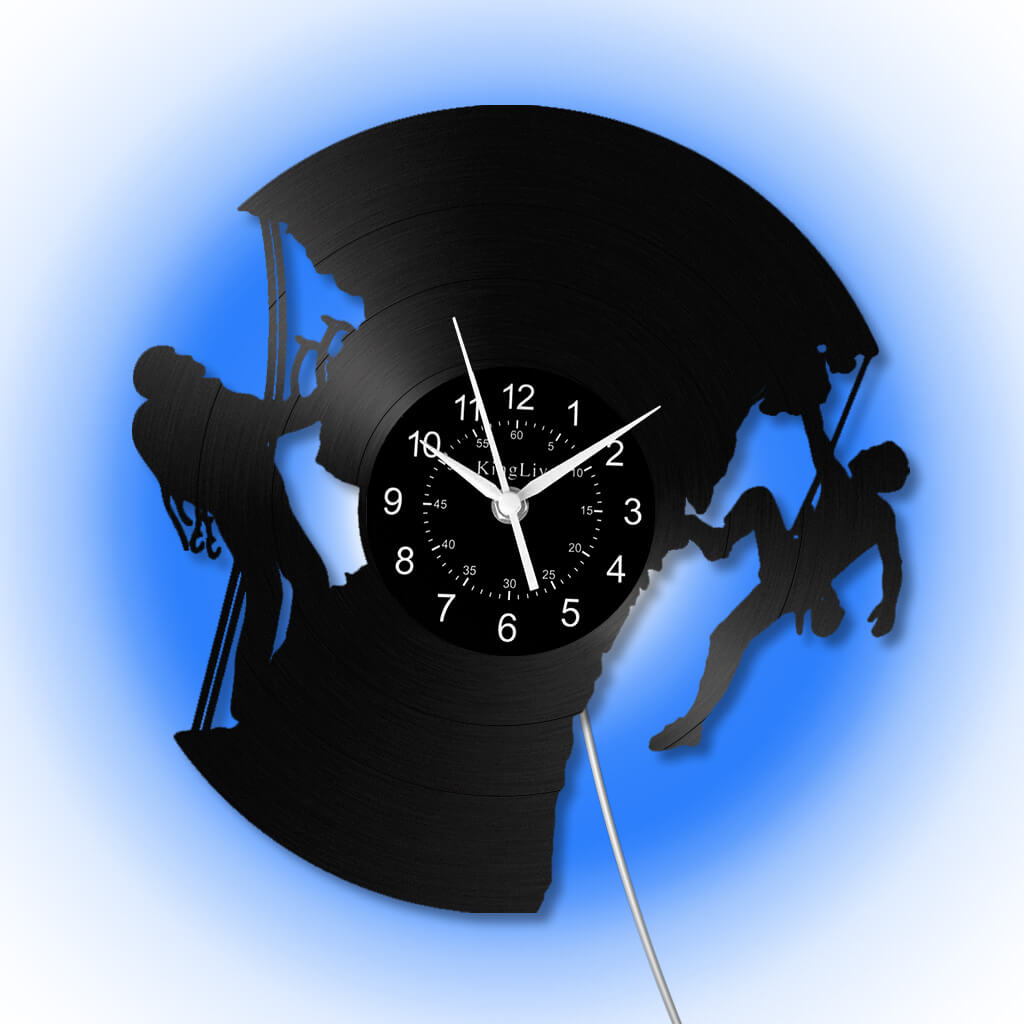LED Vinyl Wall Clock | Rock Climbing | 12'' | 0252WPB