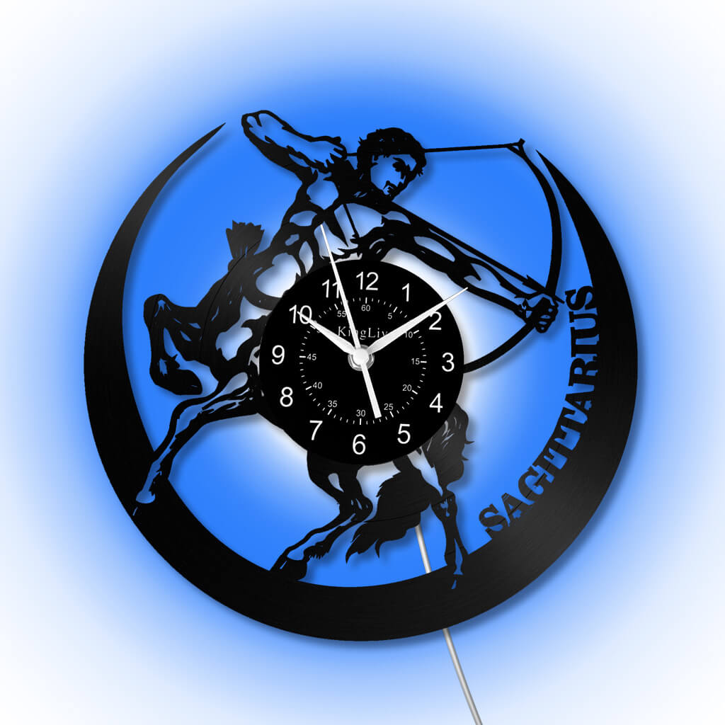 LED Vinyl Wall Clock | Sagittarius | 12'' | 0285WPB