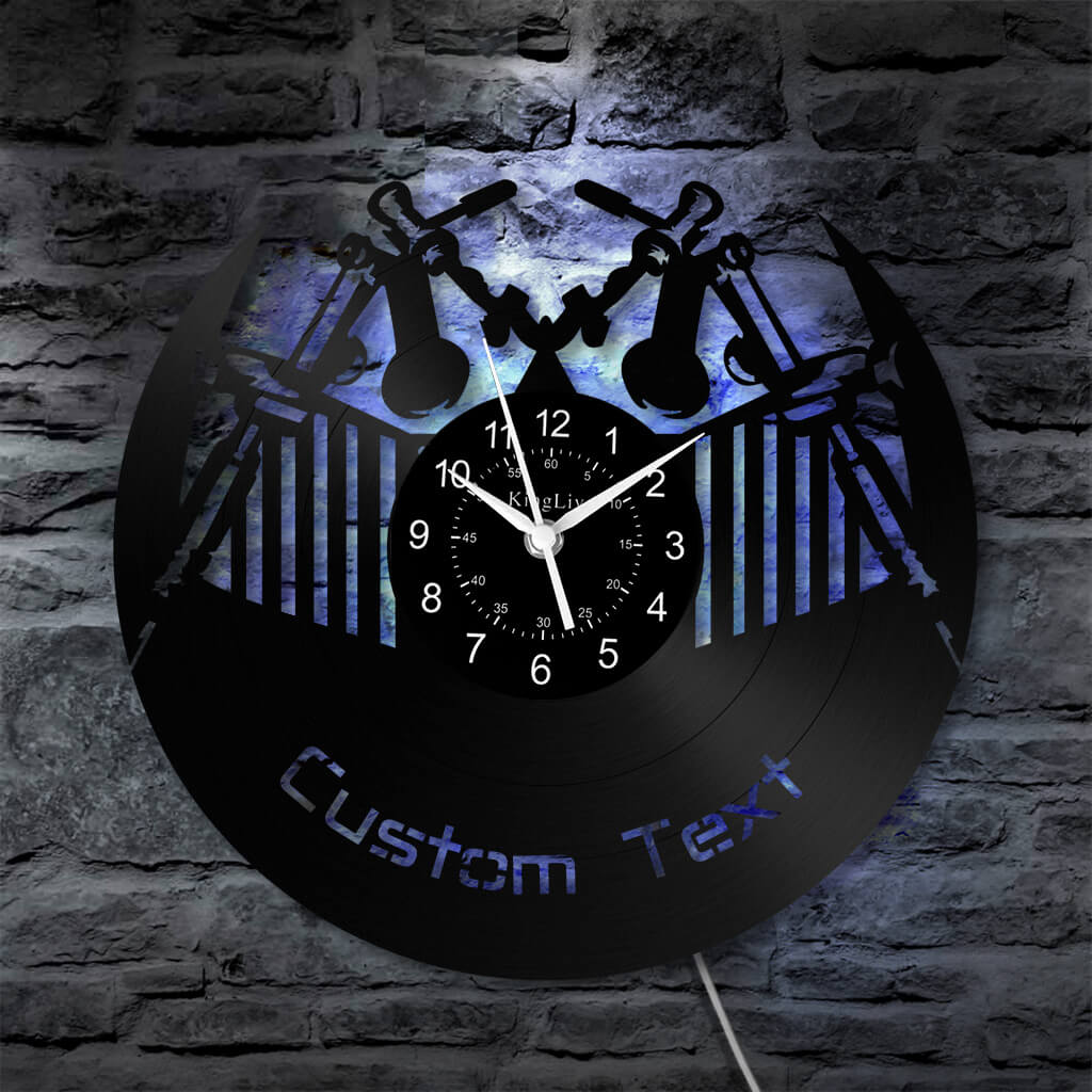 LED Vinyl Wall Clock | Tattoo Shop Name | 12'' | 0308WPB