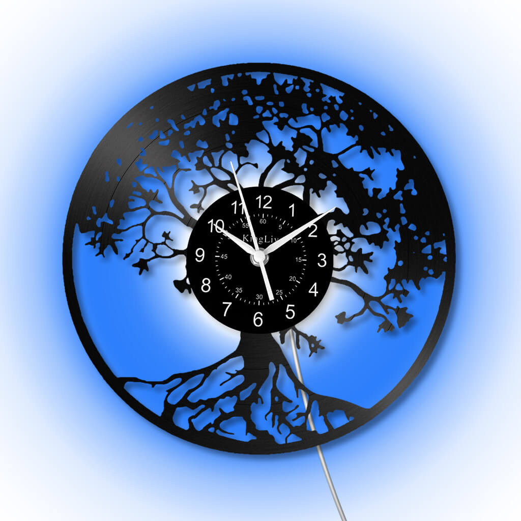 LED Vinyl Wall Clock | Tree of Life | 12'' | 0130WPB