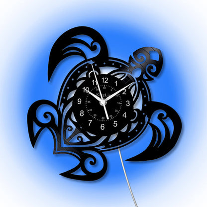 LED Vinyl Wall Clock | Turtle | 0112WPB